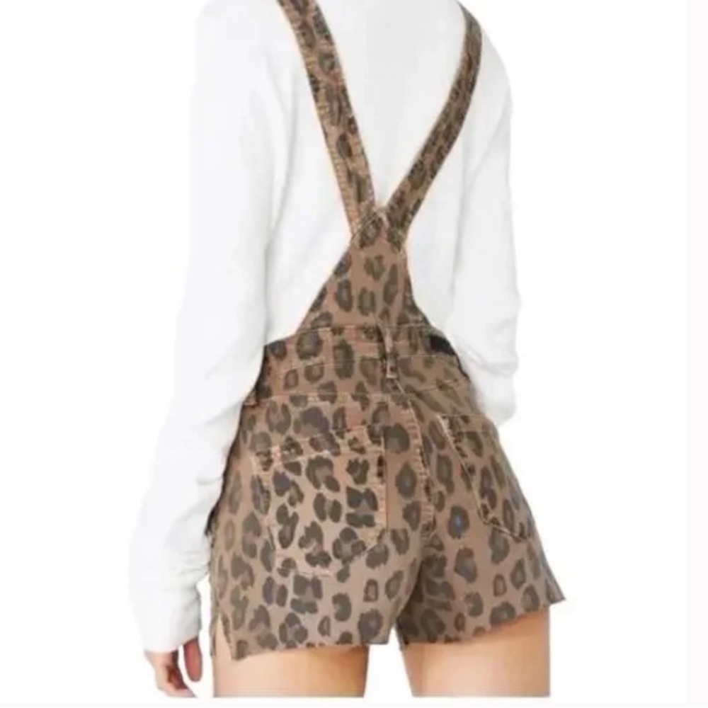 SALE Blank NYC Leopard Print Overalls shorties